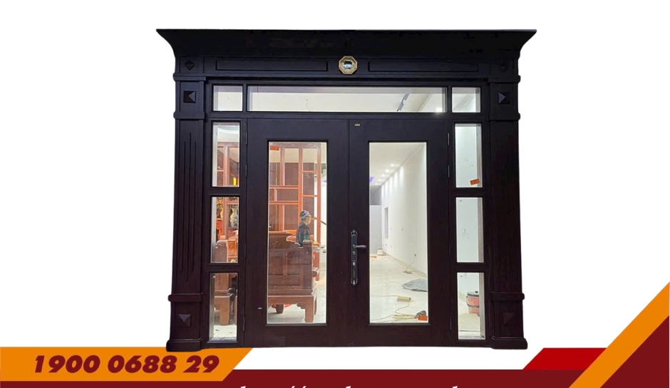CỬA 4 CÁNH PHÀO BIỆT THỰ – MÃ: HK-V3K-3K-BT1