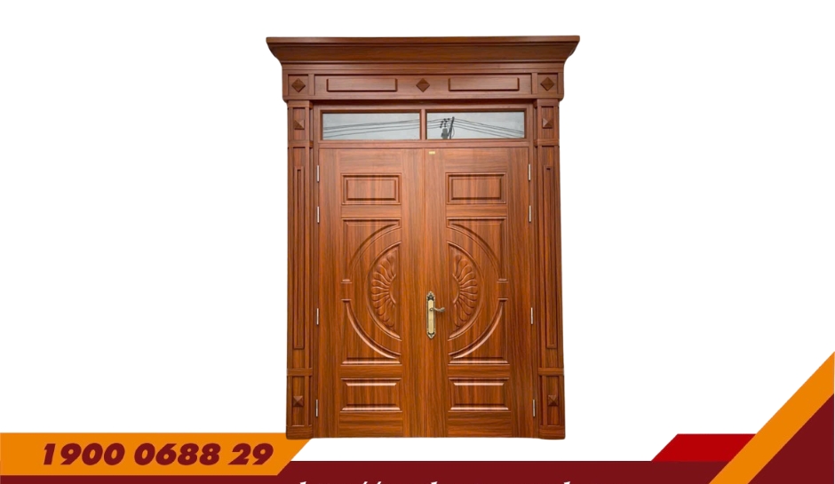 CỬA 2 CÁNH PHÀO BIỆT THỰ – MÃ: D2-H8-2K-BT4