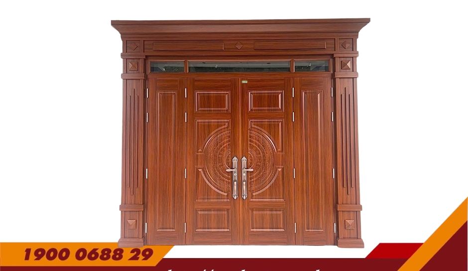 CỬA  4 CÁNH PHÀO BIỆT THỰ – MÃ: D4-H7P7-3K-BT1