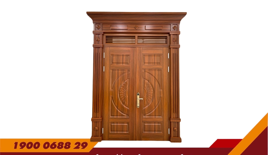 CỬA 2 CÁNH PHÀO BIỆT THỰ – MÃ: D2-H8-2C-BT3
