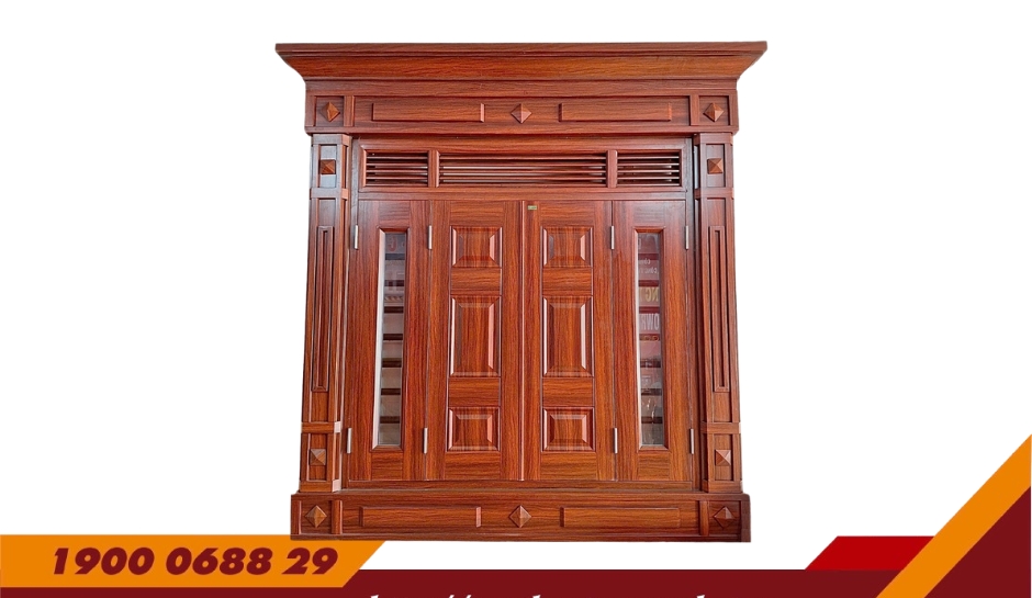 CỬA SỔ 4 CÁNH PHÀO BIỆT THỰ – MÃ: S4-Z1PK-3C-BT5