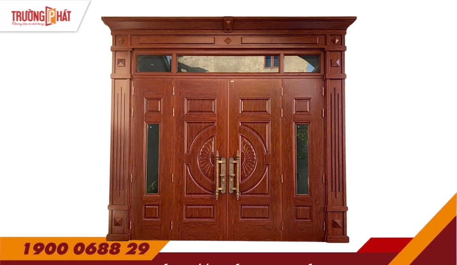 CỬA 4 CÁNH PHÀO BIỆT THỰ – MÃ: D4-H8P8K-3K-BT1