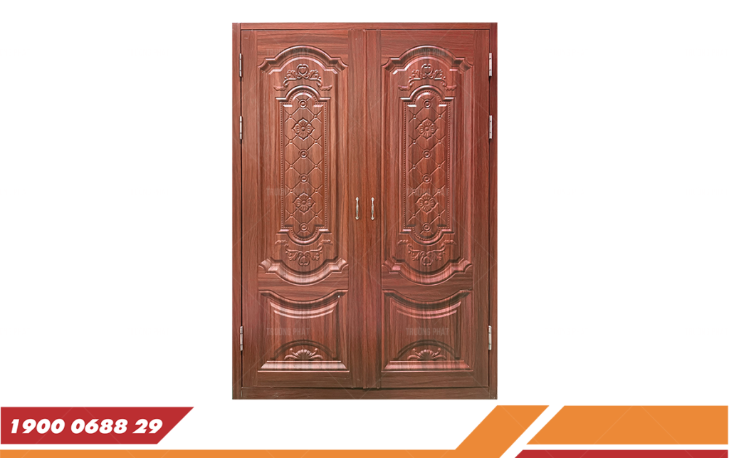 TỦ THÉP VÂN GỖ 2 CÁNH LÕI FOAM – M6